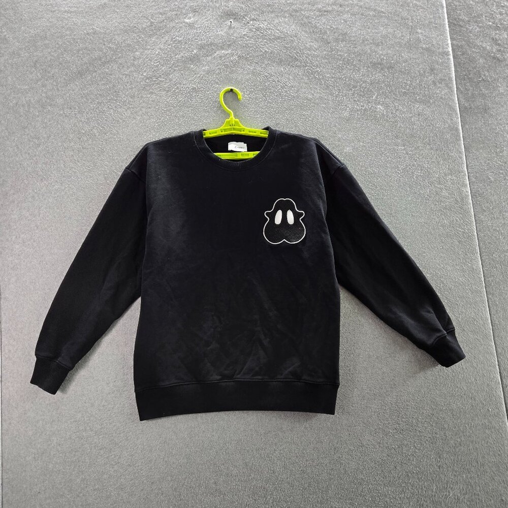 Burberry Men Sweatshirt M Black‎ Logo Claddon Monster Pullover